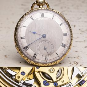Early-3-Hammers-RUBY-CYLINDER-MINUTE-REPEATER---18k-Gold-Antique-REPEATING-Pocket-Watch