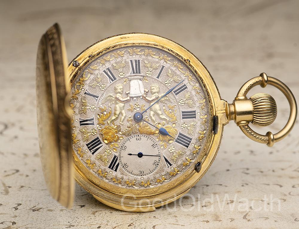 JACQUEMARTS AUTOMATON - HIGH GRADE  REPEATER Antique Pocket Watch