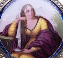 c. 1800 Vestal Enamel Miniature Antique Verge Fusee Pocket Watch by Bouvier Geneve