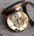 c. 1800 Vestal Enamel Miniature Antique Verge Fusee Pocket Watch by Bouvier Geneve