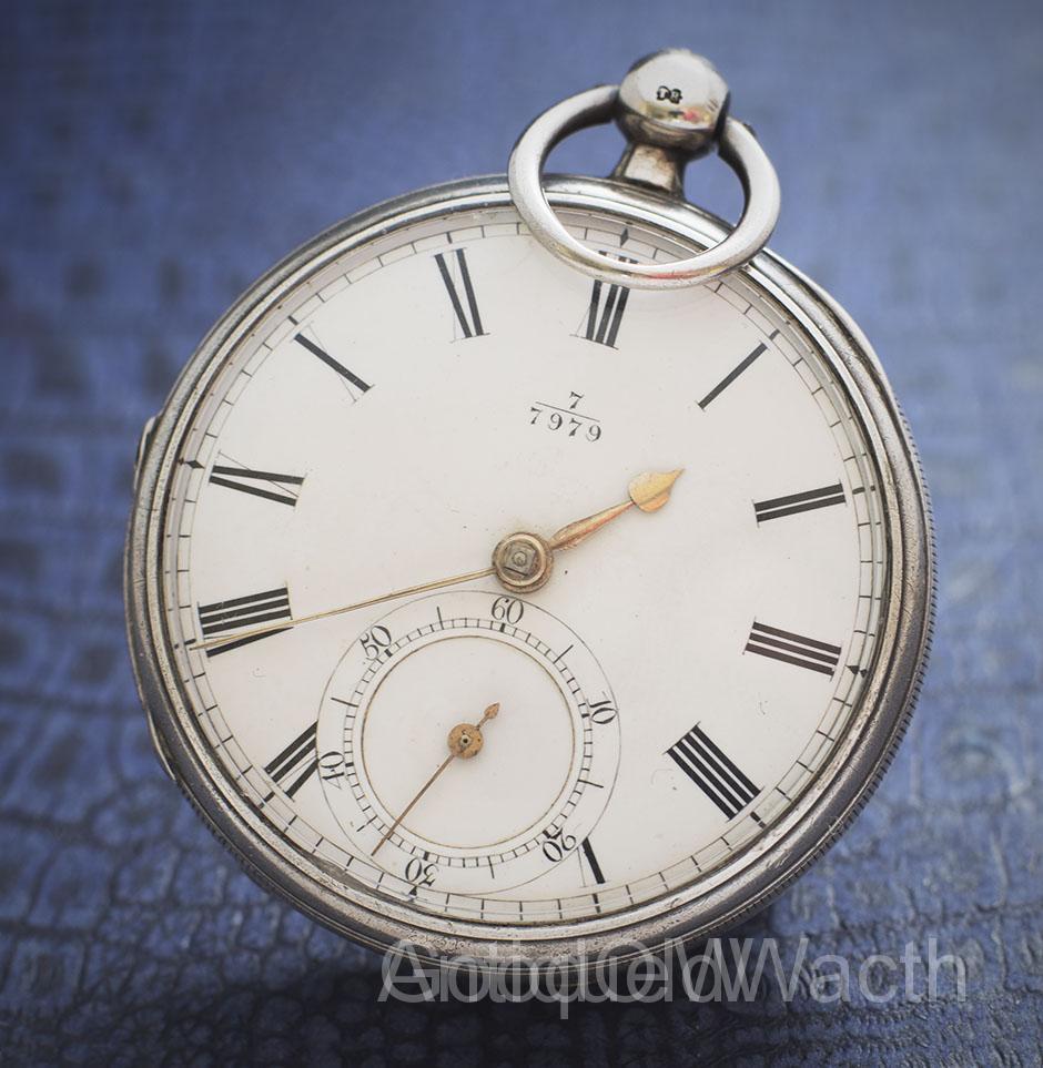 Antique British silver pocket watch