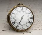 1680s SINGLE HAND CARRIAGE CLOCK WATCH Verge Fusee Antique Pocket Watch by Gaudron MONTRE COQ SpindelTaschenUhr