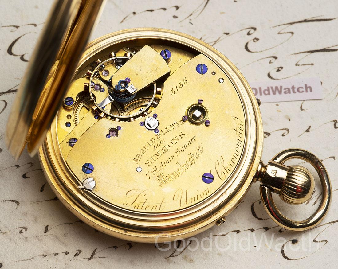 HELICAL FREE SPRUNG Hairspring Lever Fusee Patent Union Chronometer Antique British Pocket Watch