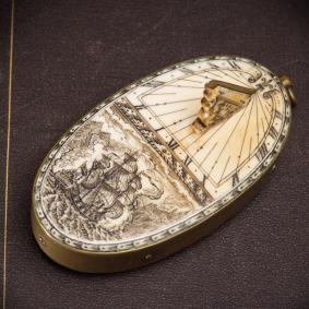 A-very-rare-horizontal-ivory-scrimshaw-sundial