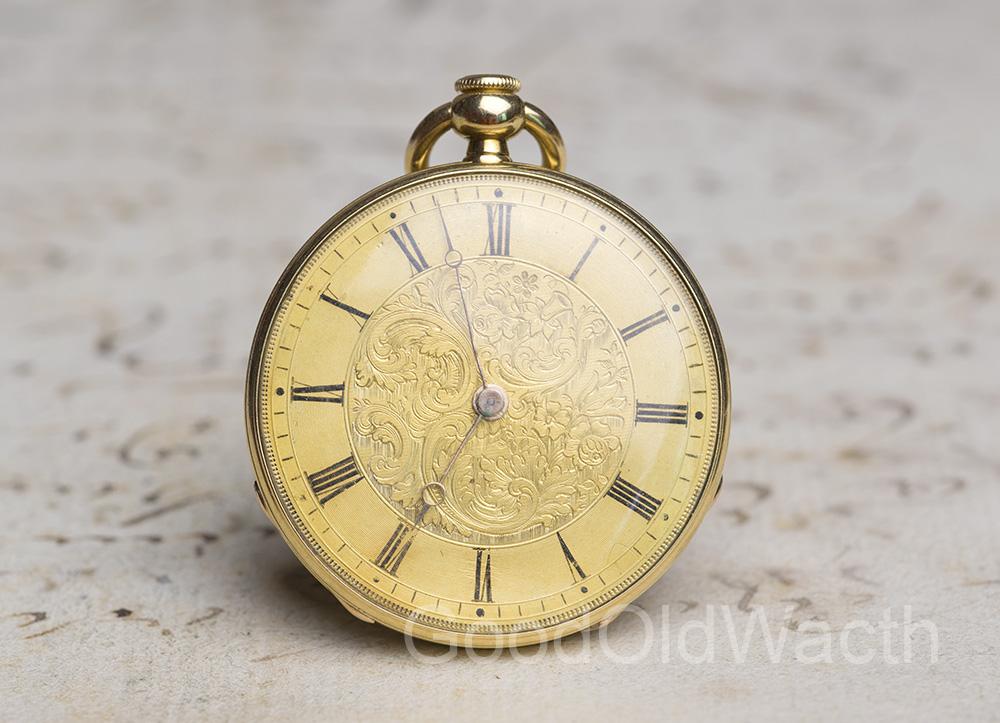 30mm MINIATURE Quarter REPEATER 18k GOLD Repeating Pocket Watch by Moulinier Geneve