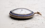 Geneve ENAMEL PAINTING Gold & Pearls VERGE FUSEE Antique Pocket Watch