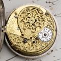 1710s Champleve DIAL Repousse Pair Cased Verge Fusee Antique Pocket Watch