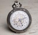 HORA CHRISTI Double Time Zone Religious Pocket Watch c. 1890s