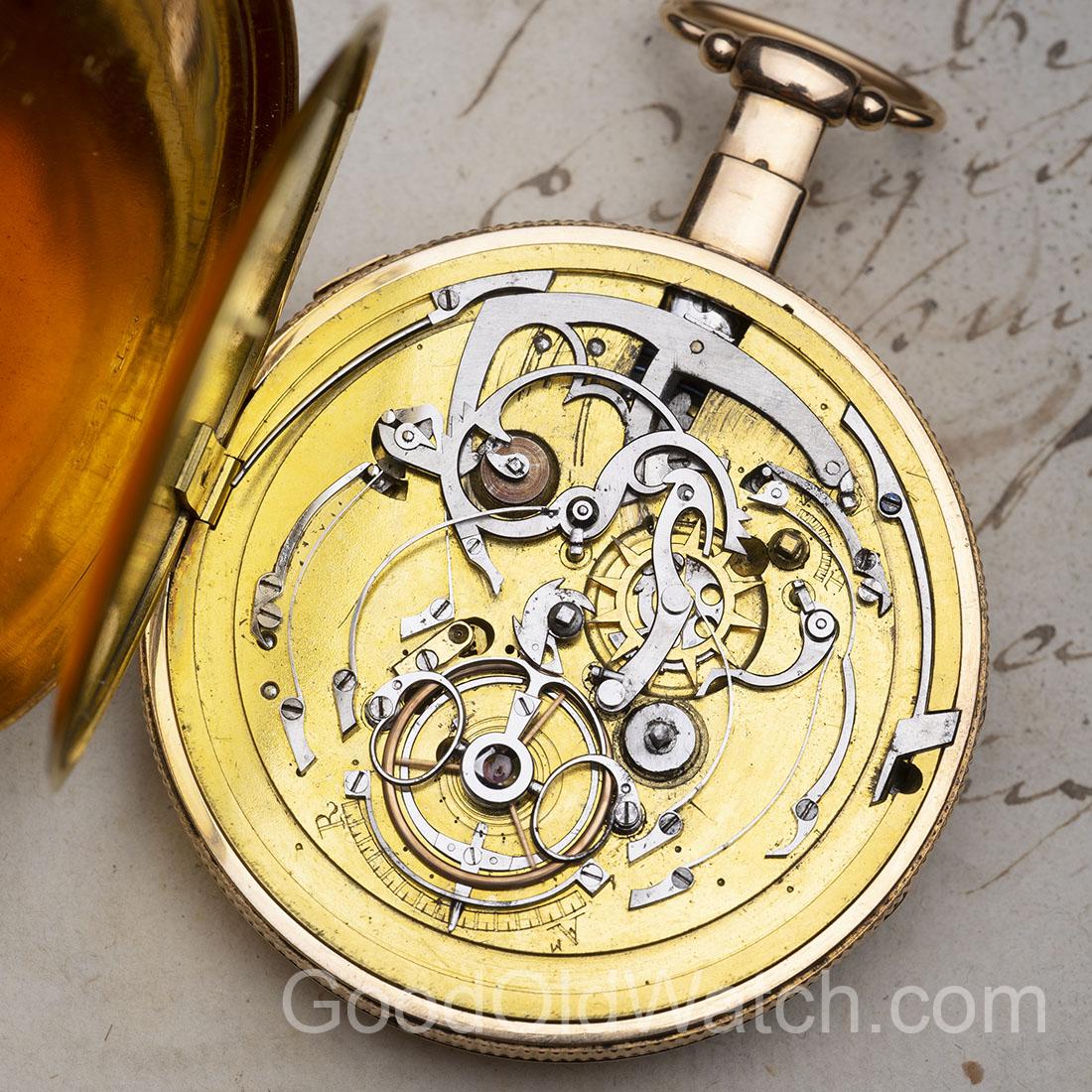 VISIBLE REPEATING TRAIN Gold Antique Pocket Watch by BOVET BERLIN