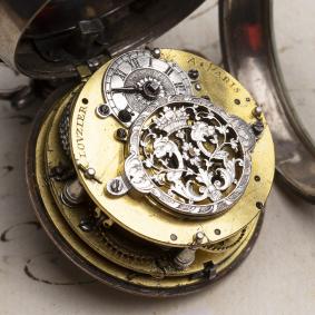Quarter Repeating Onion Verge Fusee Antique Pocket Watch MONTRE COQ SpindelTaschenuhr