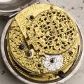 1700s Pair Cased Champleve Dial Verge Fusee British Antique Pocket Watch