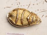 SCARAB BEETLE -  Gold & Enamel Antique Pocket Pendant Watch