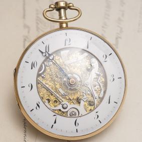 Antique Gold SKELETONIZED QUARTER REPEATER Repeating VERGE FUSEE POCKET WATCH