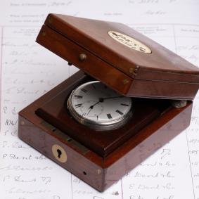 British Detent Deck DETENT Ship CHRONOMETER by E.J. DENT with Greenwich Observatory Records extracts