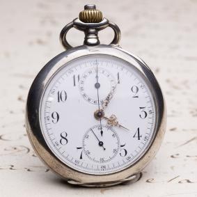 1910s German DURRSTEIN Chronograph Antique Pocket Watch