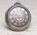 Enamel Miniature Pair Cased Champleve Dial Verge Fusee Antique Pocket Watch