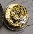 Enamel Miniature Pair Cased Champleve Dial Verge Fusee Antique Pocket Watch