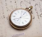 1910s HENRY MOSER Chronograph for Imperial Russian Market Antique Pocket Watch