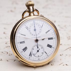 1910s HENRY MOSER Chronograph for Imperial Russian Market Antique Pocket Watch