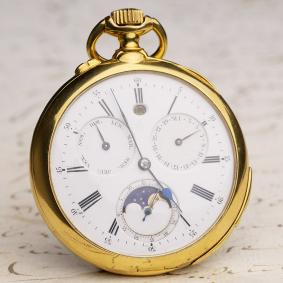 CALENDAR REPEATER Solid Gold Antique REPEATING Pocket Watch by AUDEMARS