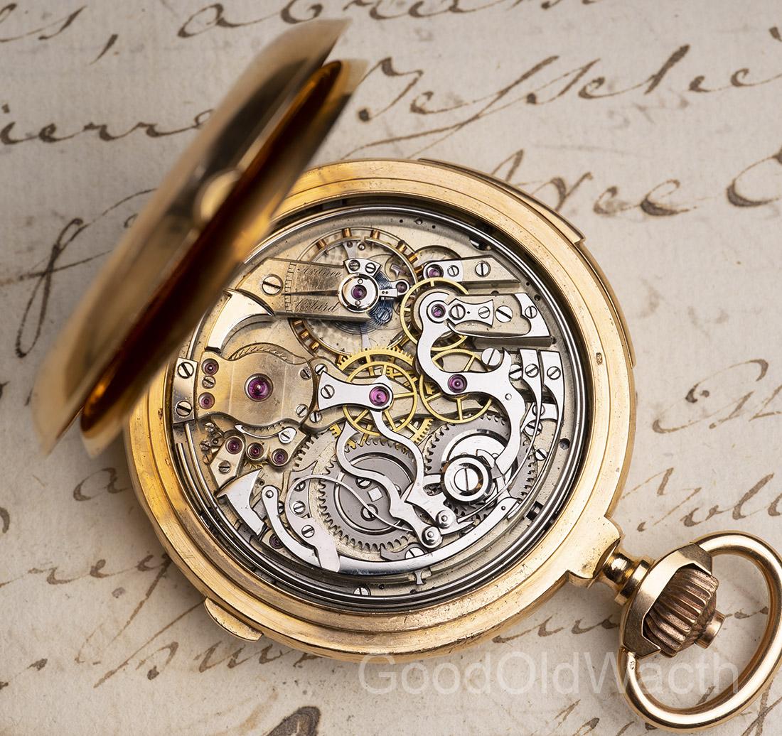 LeCoultre MINUTE REPEATER CHRONOGRAPH Gold Repeating Pocket Watch