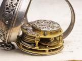 1710s Verge Fusee Oignon Antique Pocket Watch MONTRE COQ SpindelTaschenuhr