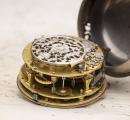 1710s Verge Fusee Oignon Antique Pocket Watch MONTRE COQ SpindelTaschenuhr
