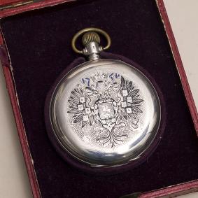 Antique Silver Paul Buhre Павел Буре watch with Eagle - IMPERIAL GIFT